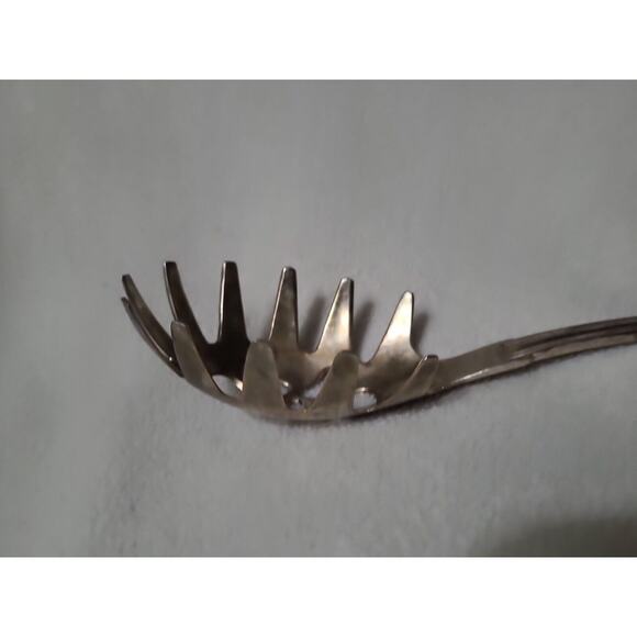Silverplated Rogers Pasta Spaghetti Serving Spoon 11" Italy Spike Shell - Picture 4 of 8